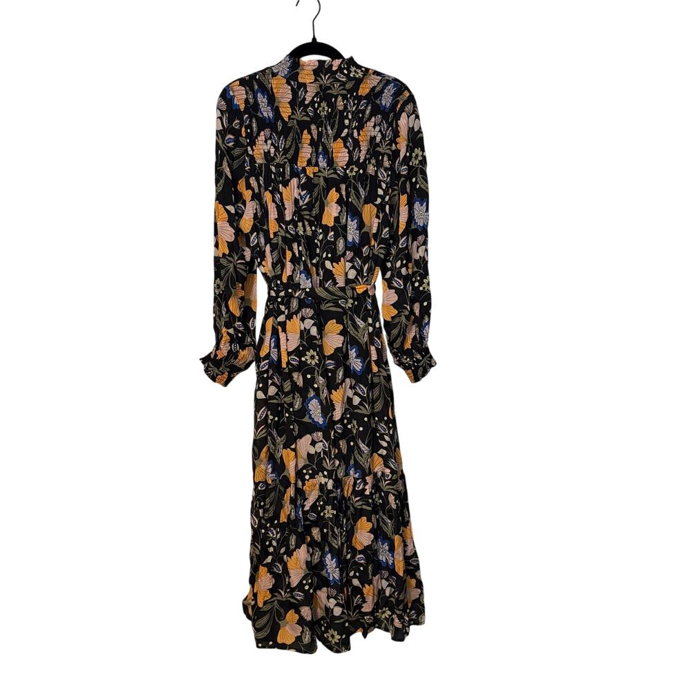 Olivia James The Label Black Floral Long Sleeve Maxi Dress Size Small - Picture 3 of 5